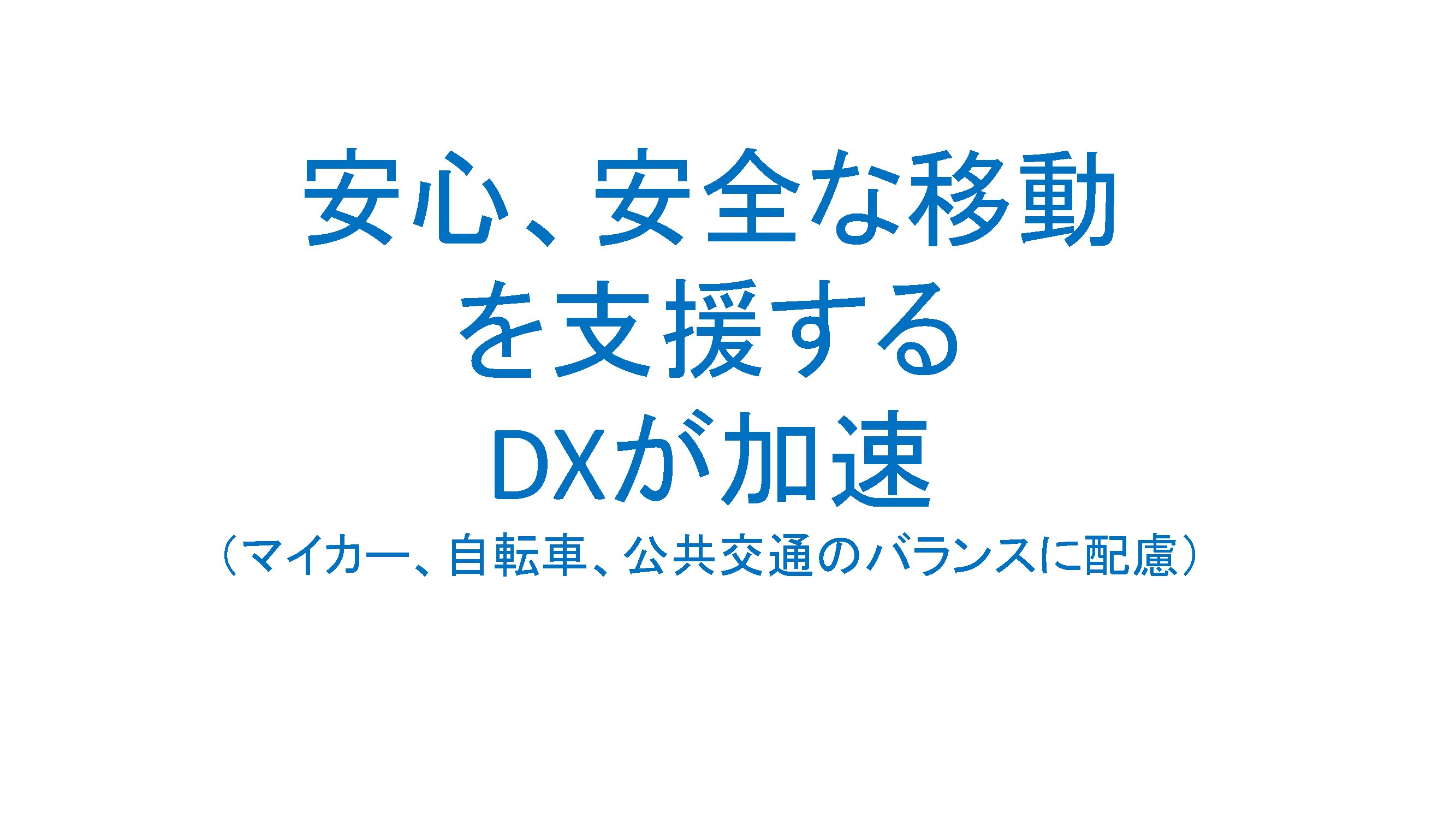 安心、安全な移動を支援するDXが加速