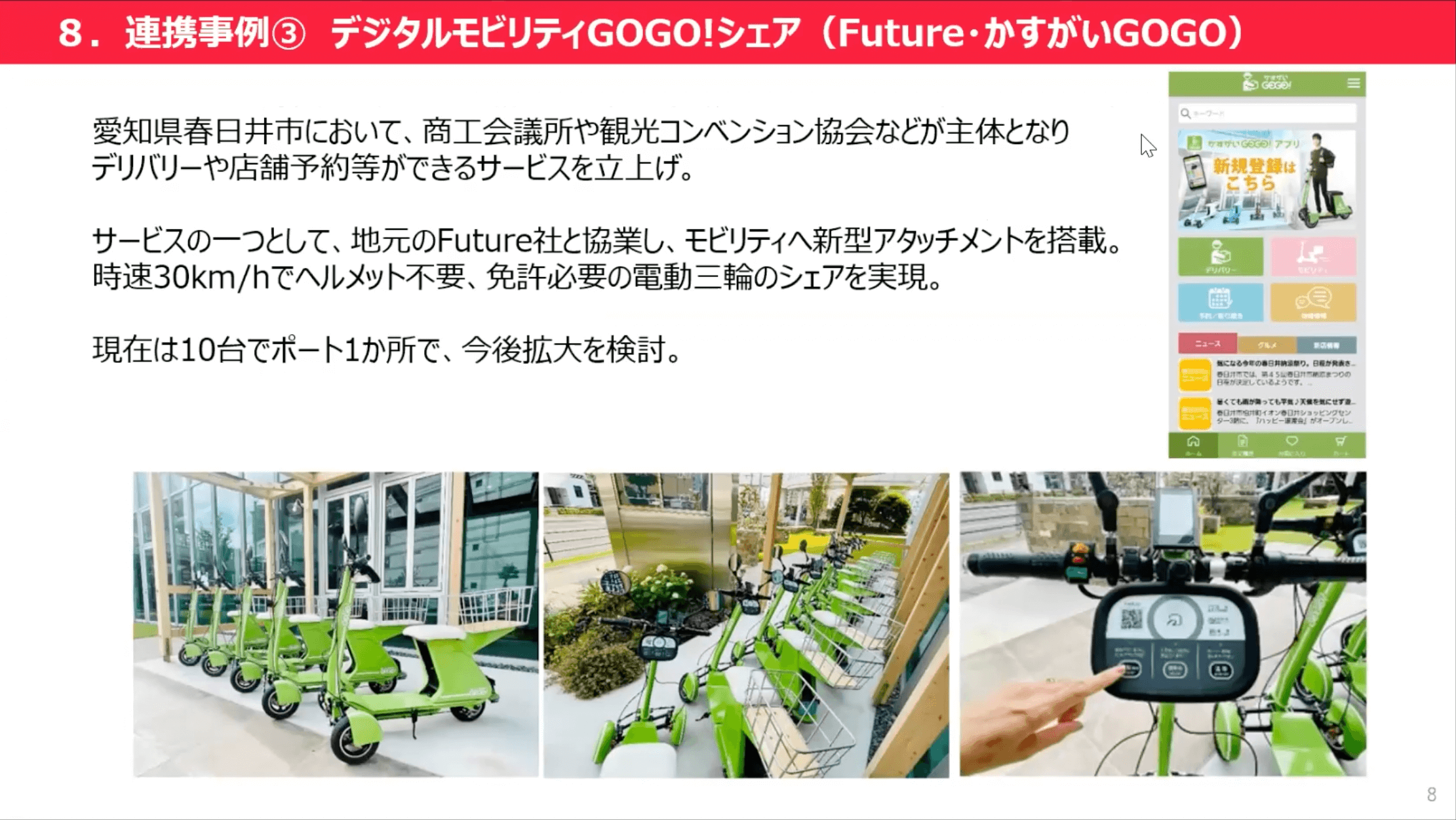 連携事例③ デジタルモビリティGOGO!シェア(Future・かすがいGOGO)