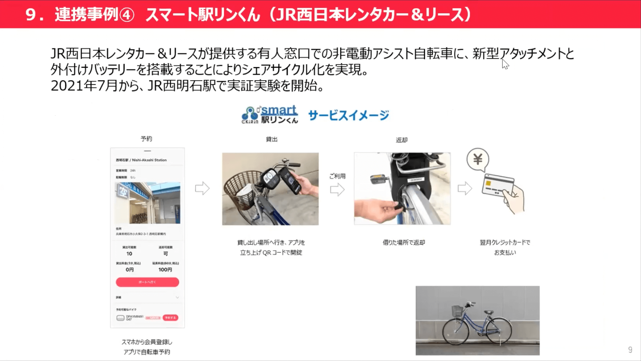 連携事例④ スマート駅リンくん(JR西日本レンタカー&リース)